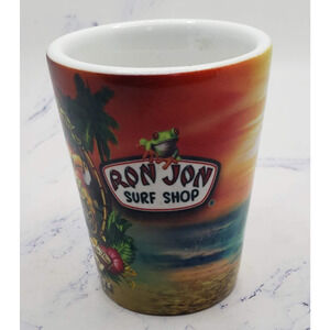 Ron Jon Surf Shop Cocoa Beach Florida 2" Beach Tropical Ceramic Shot Glass